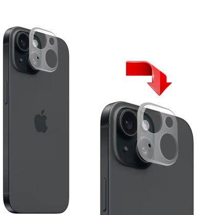 Imagem de Kit Para IPhone 15 Plus  Película 3D Vidro + Película Traseira 9D + Película da Câmera 3D