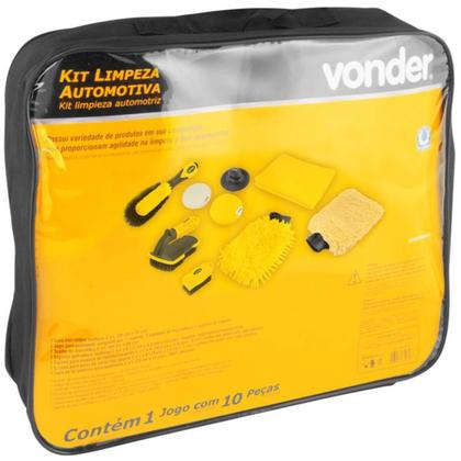 Imagem de Kit Para Limpeza Automotiva Com 10 Peças Vonder - 63.64.010.010