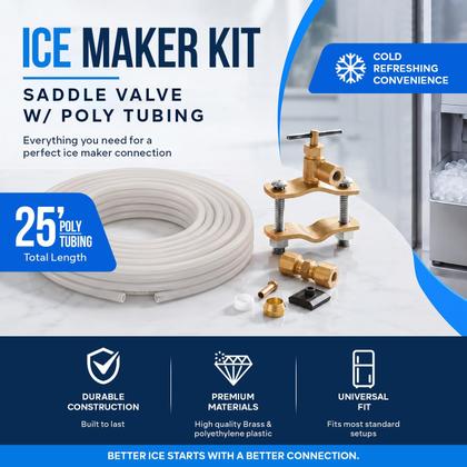 Imagem de Kit para Máquina de Gelo HIGHCRAFT com Válvula Auto Perfurante e Tubo de 7,6 m