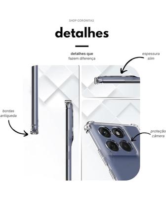 Imagem de Kit Para Moto Edge 60 Pro Capa Case + Película 3D Vidro Temperado