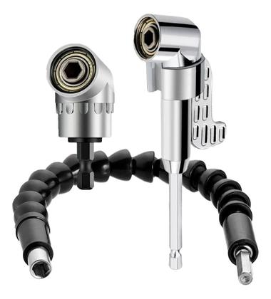 Imagem de Kit Para Parafusadeira Adaptador Angular Curto Longo + Cabo