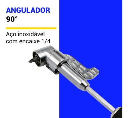 Imagem de Kit Para Parafusadeira Adaptador Angular Curto Longo + Cabo