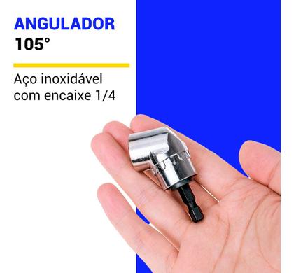 Imagem de Kit Para Parafusadeira Adaptador Angular Curto Longo + Cabo