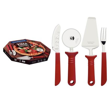 Imagem de Kit para Pizza Vermelho 14 peças Tramontina - 25099/722