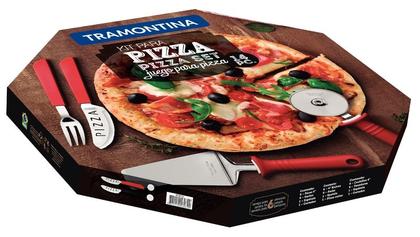 Imagem de Kit para Pizza Vermelho 14 peças Tramontina - 25099/722