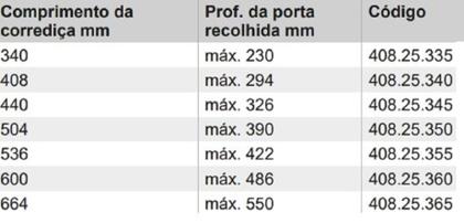 Imagem de Kit Para Porta Escamoteavel  408mm Elx Embutido IF/VF 408.25.340 Preto Hafele 408x294mm