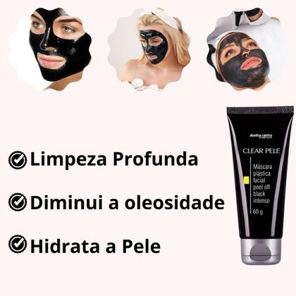 Imagem de Kit para Remoção de Cravos Mascara Peel Off Black Intenso Clear Pele