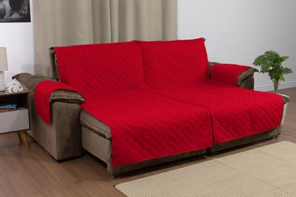 Imagem de Kit Para sala Com Protetor de Sofá Retrátil 2,40m e Duas Almofadas Cheias 50 x 50