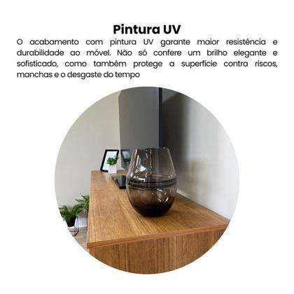 Imagem de Kit para Sala de Estar Rack Ripado e Aparador e Mesa de Centro City