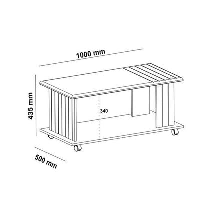Imagem de Kit para Sala de Estar Rack Ripado e Aparador e Mesa de Centro City