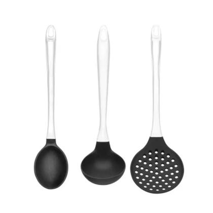 Imagem de Kit para Servir de Silicone Cabo em Acrilico Preto Multilaser - UD032