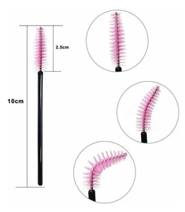 Imagem de Kit Para Sobrancelha Mini Mixer Misturador Pigmentos e 100 Escovinhas Aplicador Pincel Henna Rena