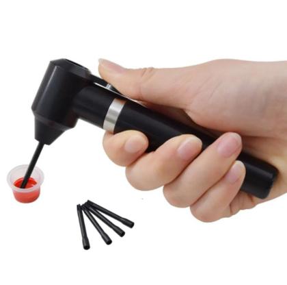 Imagem de Kit Para Sobrancelha Mini Mixer Misturador Pigmentos e 100 Escovinhas Aplicador Pincel Henna Rena