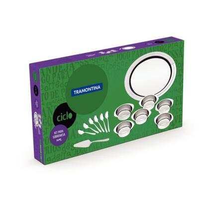 Imagem de Kit para Sobremesa Tramontina Ciclo em Aço Inox 14 Peças 64400/750