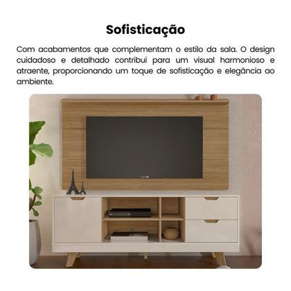 Imagem de Kit para Sua Sala de Estar Rack e Mesa de Centro e Mesa Lateral de Apoio Michigan