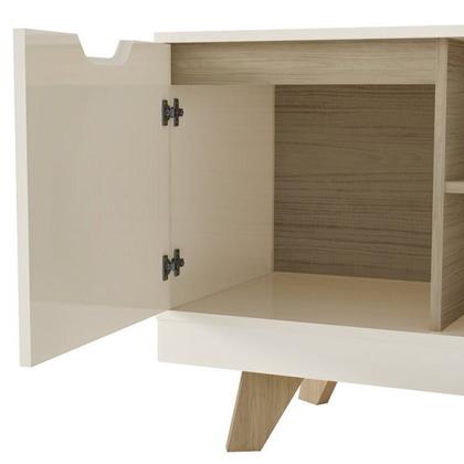 Imagem de Kit para Sua Sala de Estar Rack e Mesa de Centro e Mesa Lateral de Apoio Michigan