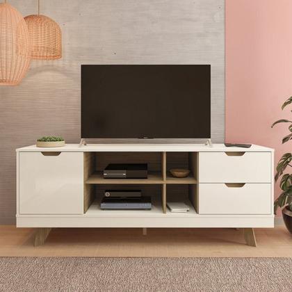 Imagem de Kit para Sua Sala de Estar Rack e Mesa de Centro e Mesa Lateral de Apoio Michigan