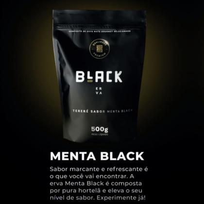 Imagem de Kit Para Tereré Black Erva Mate 500g Garrafa Pávia Lisa Copo Acrílico Cinza Bomba de Ferro Cromada