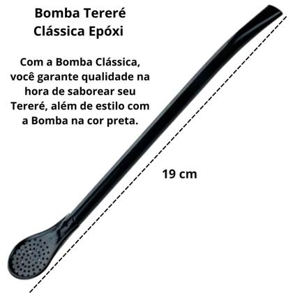 Imagem de Kit Para Tereré Garrafa Lisa Black Erva Mate 500g Copo Cuia Quadrado Acrílico Bomba Clássica Preta