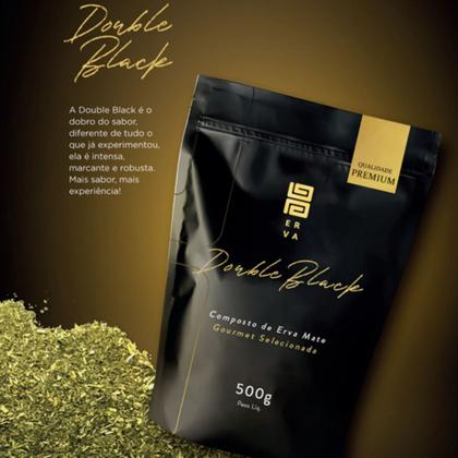 Imagem de Kit Para Tereré Garrafa Lisa Black Erva Mate 500g Copo Cuia Quadrado Acrílico Bomba Clássica Preta