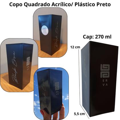 Imagem de Kit Para Tereré Garrafa Lisa Black Erva Mate 500g Copo Cuia Quadrado Acrílico Bomba Clássica Preta