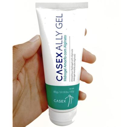 Kit Para Tratar Escaras Lesões Cicatrizar Feridas 1 Tubo De Hidrogel Casex 85g + 5 Curativos Alginato De Calcio 10x10cm - Casex / Vitamedical Imagem de Kit Para Tratar Escaras Lesões Cicatrizar Feridas 1 Tubo De Hidrogel Casex 85g + 5 Curativos Alginato De Calcio 10x10cm