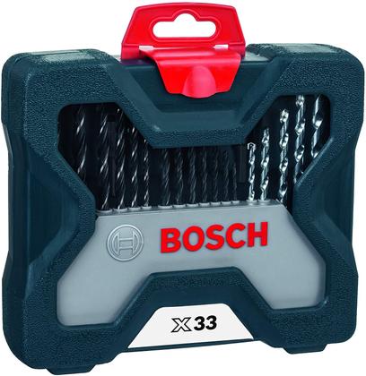 Imagem de Kit paraf/furadeira bivolt gsb120li + jogo de bits x-line 33pc - bosch