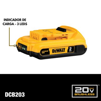 Imagem de Kit Parafusadeira de Impacto 20V MAX + Furadeira com 4 Baterias 2Ah - DCK276D2-BR