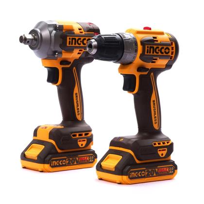 Imagem de Kit Parafusadeira E Furadeira 3/8 E Chave De Impacto Ingco