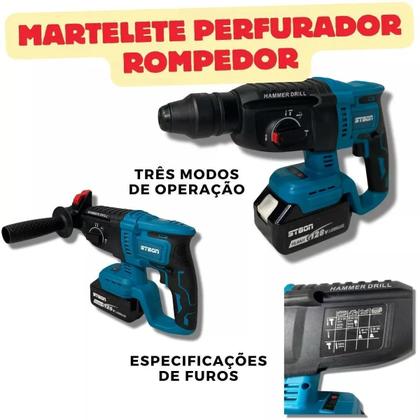 Imagem de Kit Parafusadeira + Esmerilhadeira+Chave Impacto + Martelete