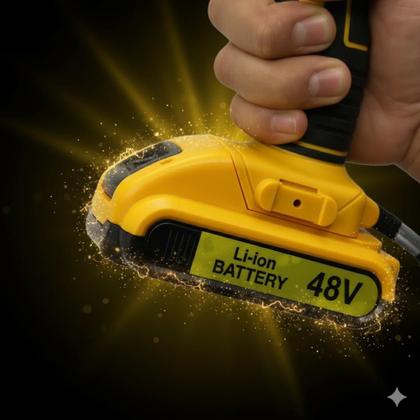 Imagem de Kit Parafusadeira Furadeira 48V com Impacto  2 Baterias Recarregáveis, 450W, 1800RPM, Maleta Completa com Brocas e Chaves Inclusas