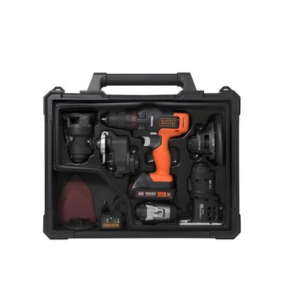 Imagem de Kit Parafusadeira Furadeira 6 em 1 Black Decker Matrix 20V MTX20K6A-BR + Carregador Bivolt