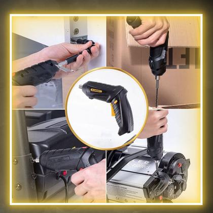 Imagem de Kit Parafusadeira Sem Fio Portátil USB Completo Recarregável