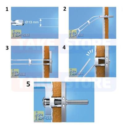 Imagem de Kit Parafuso E Bucha Gesso Drywall 1/4 Sforbolt Caixa C/ 10 Unidades