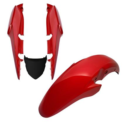 Imagem de Kit Paralama Titan 150 Mix Fan 150 Rabeta Vermelho 2010