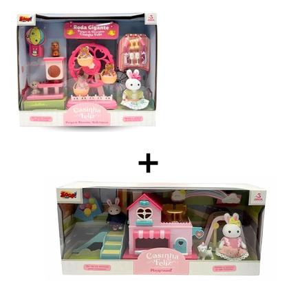 Imagem de Kit Parque Casinha Feliz Playground + Roda Gigante Zoop Toys