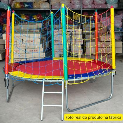 Imagem de Kit Parquinho Pula Pula 2,30m Casinha de Bolinhas 1,50m com 1000 Bolinhas Escorregador Médio 2 Gangorra 1 Lugar 1 Gangorra 2 Lugares