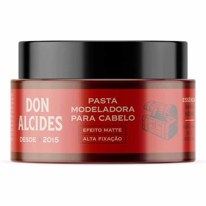 Imagem de Kit Pasta Para Cabelo Barba Negra e Pente Curvo Don Alcides