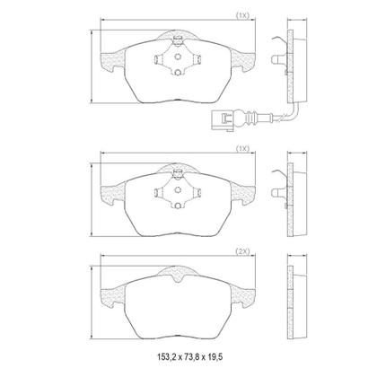 Imagem de Kit Pastilha A3 TT Golf 1.8 96 a 2006 Dianteira Teves SYL 1052