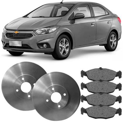 Imagem de Kit Pastilha Disco Diant Ventilado Prisma 1.0 1.4 16 a 19