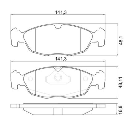 Imagem de Kit Pastilha Disco Dianteiro Sólido Corsa 1.0 1.4 94 a 2005