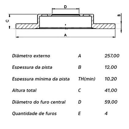 Imagem de Kit Pastilha Disco Dianteiro Sólido Fiat Argo 1.0 6V 17 a 23