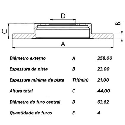 Imagem de Kit Pastilha Disco Dianteiro Ventilado Ford Ka 2018 a 2021