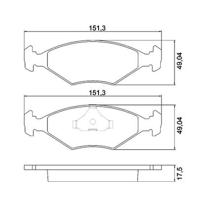 Imagem de Kit Pastilha Disco Freio Fiat Uno 87 a 2003 Dianteiro Sólido TRW
