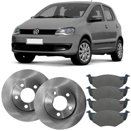 Imagem de Kit Pastilha Disco Freio Fox 2004 a 2015 Dianteiro Ventilado Bosch Lonaflex