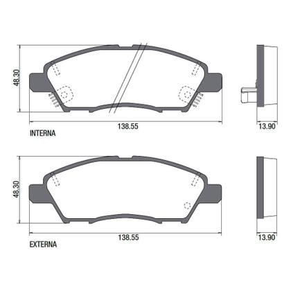 Imagem de Kit Pastilha Disco Freio Nissan Versa 2012 a 2018 Dianteiro Frasle