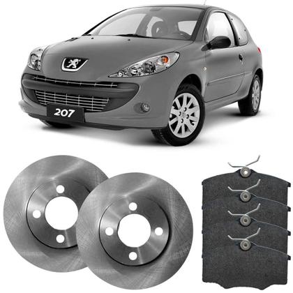 Imagem de Kit Pastilha Disco Freio Peugeot 207 2009 a 2013 Dianteiro Ventilado Girling Frasle
