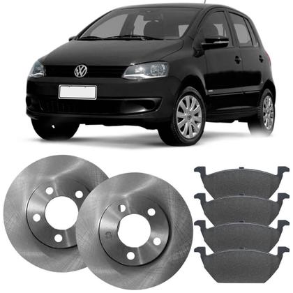 Imagem de Kit Pastilha Disco Freio Volkswagen Fox 2003 a 2017 Dianteiro Ventilado Teves TRW