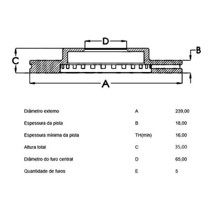 Imagem de Kit Pastilha Disco Freio Volkswagen Fox 2003 a 2017 Dianteiro Ventilado Teves TRW