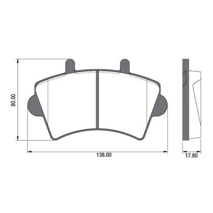 Imagem de Kit Pastilha Disco Renault Master 2002 a 2013 Dianteiro Ventilado Bosch Frasle